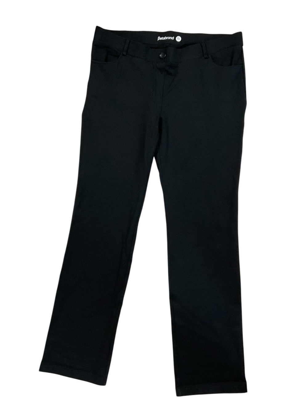 Betabrand Black Stretch Dress Pants XXL Long Work Trousers